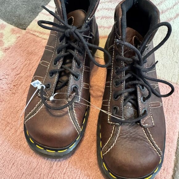 Dr. Martens Brown Combat Boots - Picture 1 of 16